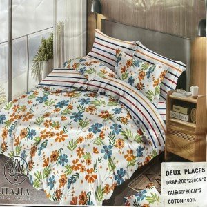 SET BED SHEET 2 PILLOWCASES + 2 SHEETS: 3 PLACES