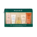 Travel Kit Institutional 2023 Set Nuxe: Very Rose, Micellar Water, For Sensitive Skin, 50 ml + Creme Fraiche de Beaute, Moisturizing, Cream, For Face, 15 ml + Huile Prodigieuse Rich Multi-Purpose, Body Oil, For Face, Body & Hair, 10 ml *Miniature + Reve de Miel, Hydrating & Repairing, Hand Cream, 15 ml *Miniature + Reve de Miel, Cleansing Gel, For Face, 30 ml