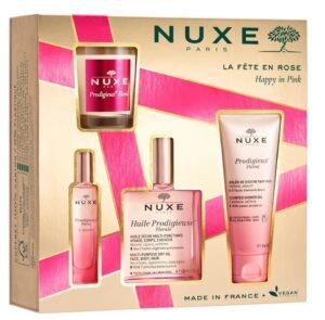 Set Nuxe: Prodigieux Floral, Scented Candle, 70 g + Prodigieux Floral, Shower Gel, All Over The Body, For All Skin Types, 100 ml + Prodigieux Floral Le Parfum, Eau De Parfum, For Women, 15 ml *Miniature + Huile Prodigieuse Multi-Purpose Floral, Body Oil, For Face, Body & Hair, 100 ml