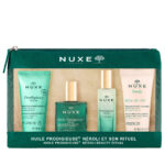 Travel Set Nuxe: Prodigieux Neroli, Shower Gel, All Over The Body, For All Skin Types, 30 ml + Prodigieux Neroli, Eau De Parfum, For Women, 15 ml *Miniature + Reve de The, Vegan, Revitalising, Body Scrub, 30 ml + Huile Prodigieuse Multi-Purpose Neroli, Body Oil, For Face, Body & Hair, 30 ml