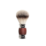 Depot, Accessories No. 731 Luxury, Wood & Steel, Face Shaving Brush, Silver/Brown