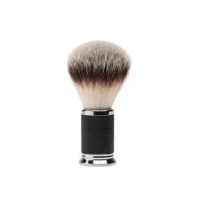 Depot, Accessories No. 733 Vintage, Artificial Fiber, Face Shaving Brush, Black & Silver