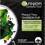 Garnier, Skin Active - Pure Charcoal, Paraben-Free, Mattifying & Hydrating, Sheet Mask, For Face, Day, 28 g